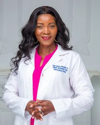 Professional portrait of Beatrice Odero, DNP, PMHNP-BC, psychiatric nurse practitioner